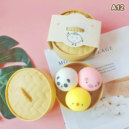 Giant Dumpling Squishy Toys Anxiety Relief Fidget Toy Simulation Food Steamed Stuffed Bun Soft Squeeze Decompression Dough Toy