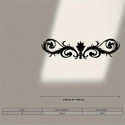 Metal Wall Decor, Traditional Metal Scroll Wall Art Decor, Rustic Iron Wall Medallion Black Metal Scroll Iron Wall Plaque