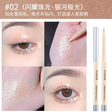 Eyes Brighten Concealer Contour Stick Eyeshadow for Girls Women's Cosmetic Lie Silkworm Pen Natural Highlight Makeup Toiletry