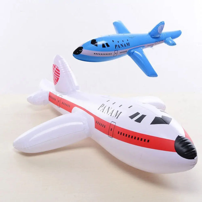 Inflatable Airplane Float Airplane Ball with Inflatable Tube for Swimming Outdoor Inflatable Toy For Kids Birthday Gift