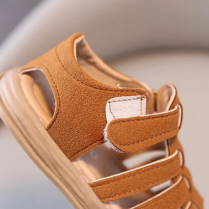 1-6 Years Children Summer Outdoor Beach Shoes Girls Princess Vintage Suede Sandals for Kids Boy 2025 New Arrival Footwear I01121