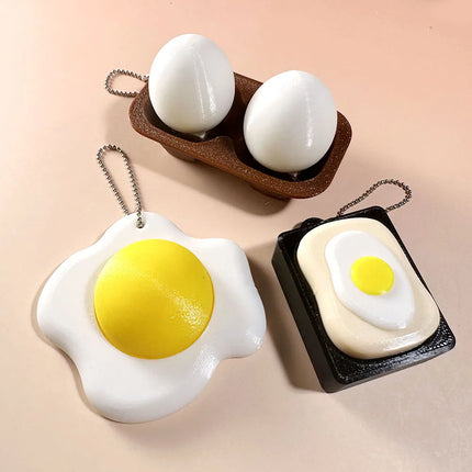 Calming Keychain Keys Finger Button Anti-stress Toys Strawberry Cake Ice Funny Decompression Gifts for Children Adults