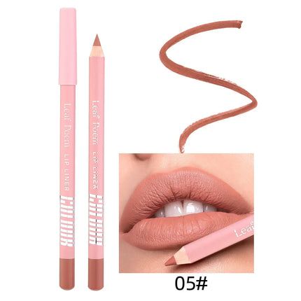 Nude Brown Lip Liner Pencil Lipstick Matte Smooth Waterproof Lipliner Long Lasting Non-stick Cup Lipstick Pen Beauty Makeup