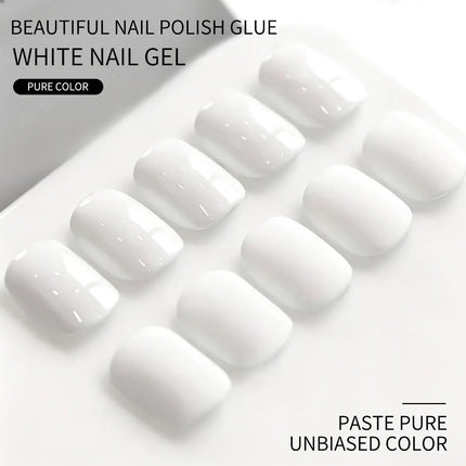 Hassleless Single-Pack White Gel Nail Polish - Long-Lasting Shine, Easy to Apply, 15ml Each, Suitable for Home and Nail Salons, Nail Tools, Nail Gel Polish, Suitable for All Seasons, Classic Color Range, Perfect for DIY Nail