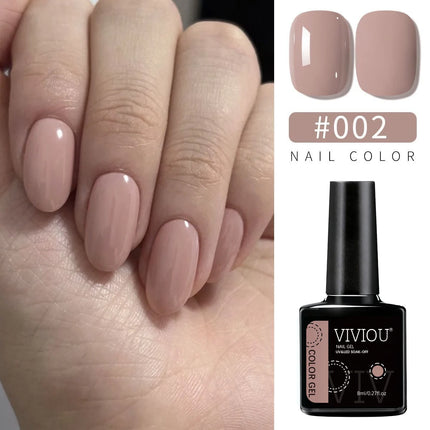 VIVIOU 12Solid Color Nail Polish Phototherapy Glue Set Professional Nail Shop Special Kit Nail Art Semi Permanent UV LED Gel Kit