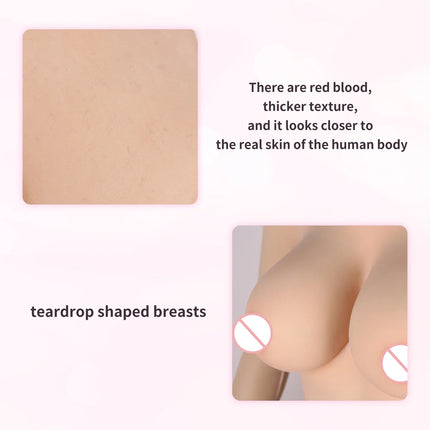 KUMIHO 1/4/6/8TH GEN One Piece Cosplay Silicone Bodysuit  Sissy Fake Vagina Breast Forms Fake Boob For Transgender Drag Queen