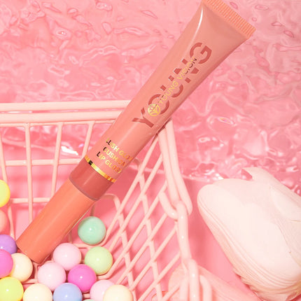 YOUNG VISION  6 color Liquid Water Brightening Lip Color Plush Brush Head Squeezing Lip Color Moisturizing  Lip Glaze