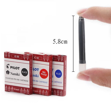 6pcs/box Japan PILOT Fountain Pen Ink Bag Original IC50 for 78G/smiley Face Pen Replacement Core Non Carbon Ink Supplies