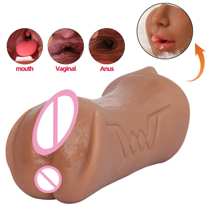 Realistic Vagina Pussy Pocket Male Masturbation Cup Sex Toys 3 In 1 Oral Deep Throat Anus Sexual Pleasure Sexy Toy For Men