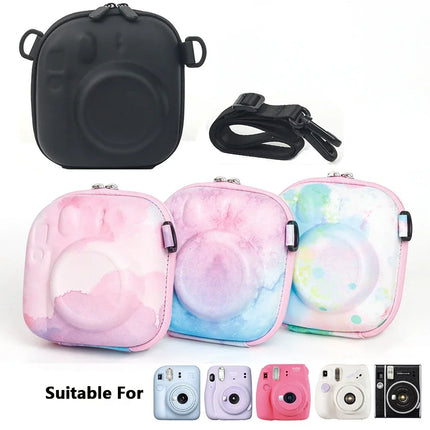 For Instax Mini 12/11/9/8/7/40 Camera Case EVA Soft Protective Case Trave Bag for Fujifilm Film Camera Bag with Shoulder