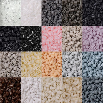 2.6mm Bulk Black&White Color Series Perler Beads Refill Pack 1000pcs Fusible DIY Art Craft Fuse Beads for Mosaic Puzzle