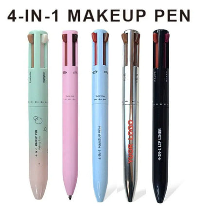 Multi-effect 4 In 1 Eyeliner Eyebrow Pencil Contour Pen Long Lasting Waterproof Cosmetics Eyeliner Makeup Pencil Lip Liner Pen