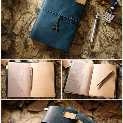 Moterm Hot Sale 100% Genuine Leather Notebook Handmade Vintage Cowhide Diary Journal Sketchbook Planner TN Travel Notebook Cover