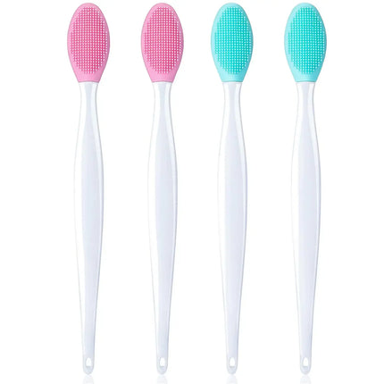 Wholesale 4pcs New Fashion Design Nose Double-Sided Tool Silicone Lip Scrub Exfoliator Brush  make up brushes  makeup brush set