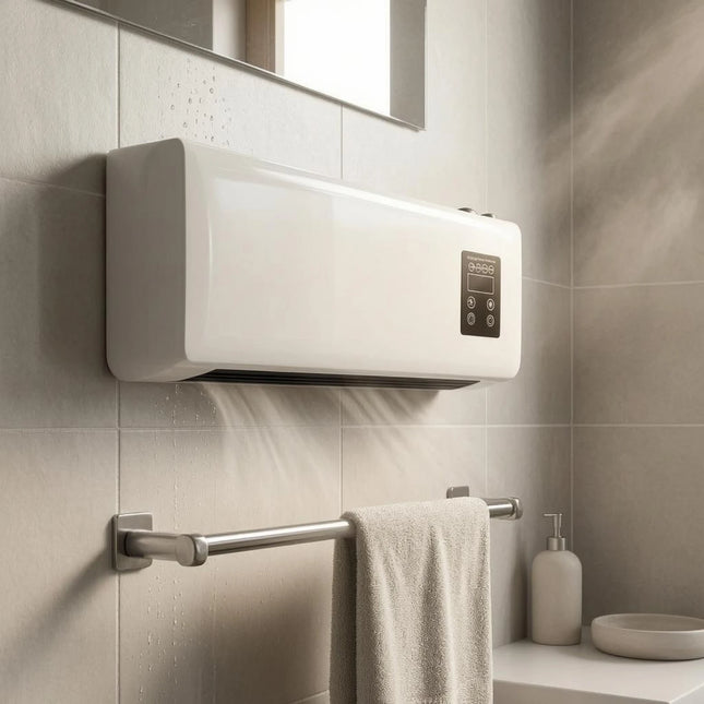 Radiateur électrique mural 1500 W pour la maison, boîtier en plastique brillant