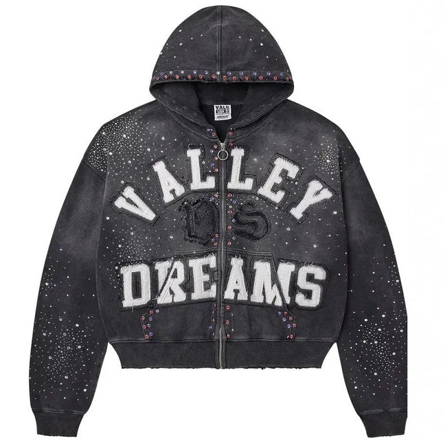 valley dreams hoodie Dark Style Men's and Women's Loose Casual Design with a Sense of Hygiene, Hooded Sweatshirt and Retro Style