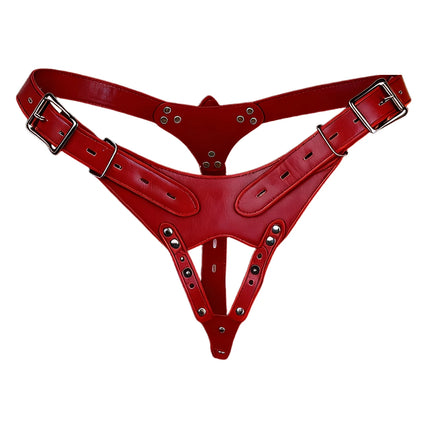 ANOSX Male Chastity Belt PU Leather Strap For Penis Cage Belts Chastity Cage Accessory Harness Underwear Sex Toys For Men
