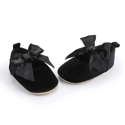 Spring and Autumn Baby Butterfly Knot Fashion Fluffy Princess Shoes 0-1 Year Old Baby Shoes Sneakers