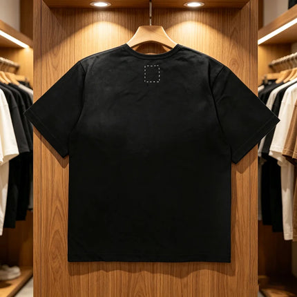 26SS Visvim Stitch Box Label T Shirt Japan Men Women High Quality Simple Print Label Short Sleeve Loose T-shirt Tops Tee