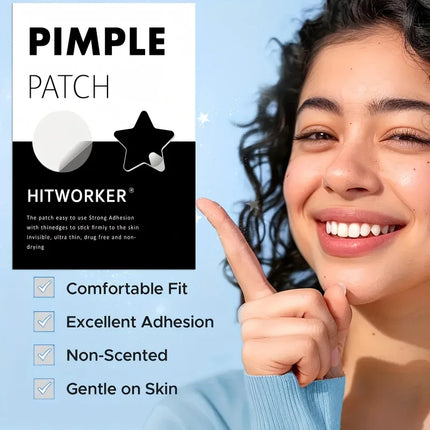 400/800pcs Hydrogel Acne Patch, Black Star and Round Cover Acne Patch, a skin care gift for men and women on Valentine's Day
