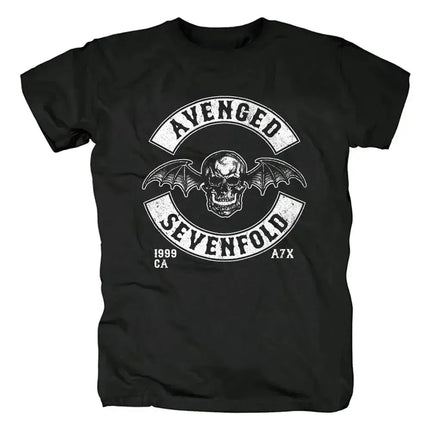 Avenged Sevenfold Band Nightmare Black Classic Style Casual Loose Print T-Shirt Graphic Short Sleeve Shirt Unisex