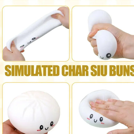 Colorful Simulated dumpling squishie Relaxing Relieve Anxiety Antistress Enhance Happiness Reusable Rebound Squeeze Reliever Toy