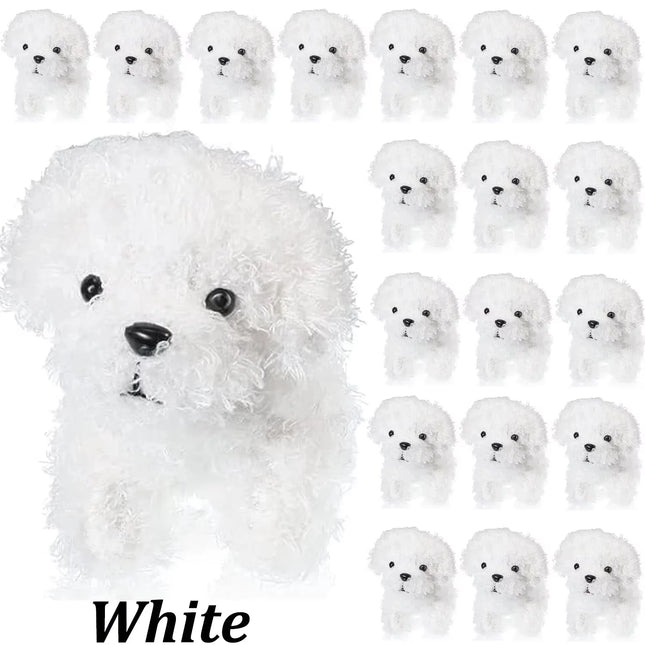 12-24PCS Teddy Dog Plush Toys Stuffed Puppy Dogs Soft Poodle Doll Animal Pet Toy for Adopt a Puppy Party Favors Birthday Gifts