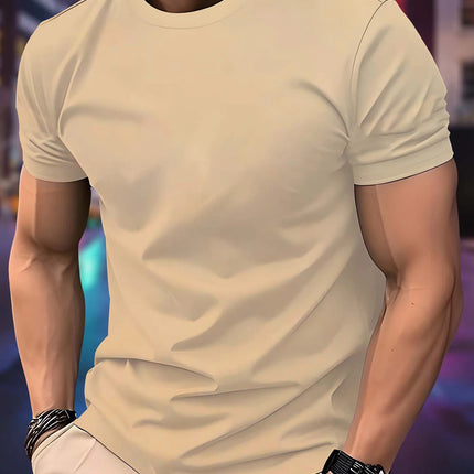 2026 New Spring / Summer Luxury Men's Fashion T-shirt Crewneck Casual Trend Y2K High-end High Quality Fitness Sports T-shirt