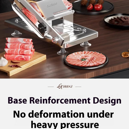 GIANXI Mutton Roll Slicer Machine Stainless Steel Meat Slicer Beef Thin Slice Frozen Meat Household Barbecue Hot Pot Cooking