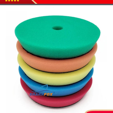 Sharkfox 5/6 Inch Sponge Car Polisher Waxing Pads Buffing Kit for Boat Car Polish Buffer Wheel Polishing Removes Scratches