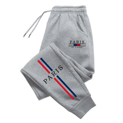 Paris Fashion Sweatpants for Men All Season Daily Casual Sport Jogger Pants 2025 Popular Male Home Outdoor Comfort Soft Trousers