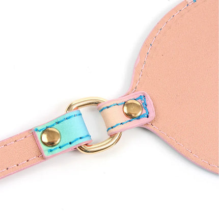 Bondage Sex Mask PU Leather Rainbow Blindfold BDSM Flirt Sex Toys For Woman Adult Couple Sexy Eye Mask Sleeping Masquerade Toys
