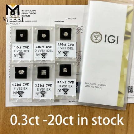 Pear Shape Lab Grown Diamonds With IGI Certificate CVD HPHT 1ct 1.5ct 2ct 2.5ct 3ct 5ct Laboratory Diamond Wholesale