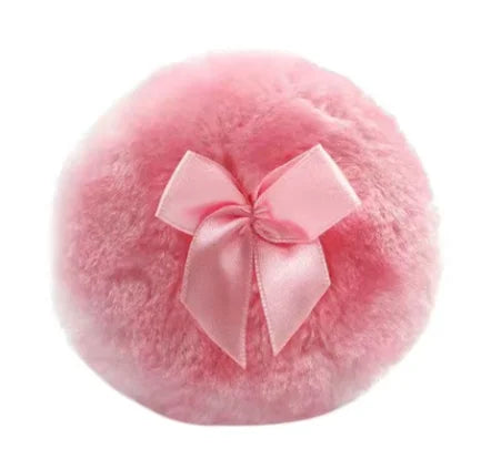 Luxury Makeup Puff and Storage Set ,Large Velvet Powder Puff with Glass Organizer Box ,Reusable Washable Beauty Tool ,Ideal Chri