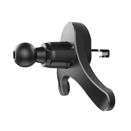 Universal Car Air Vent Clip 17mm Ball Head - Adjustable Metal Hook for Phone Holder & Wireless Charger