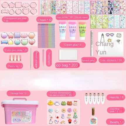 Cream Gum Guka Stickers Painted Girl Toy Gugu Plate Stickers Children's Handicraft Toys