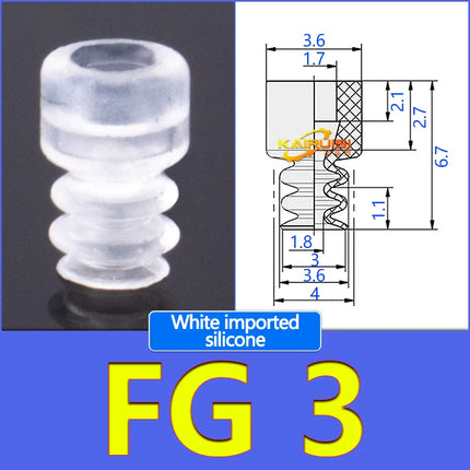 5Pcs FG Series Corrugated vacuum suction cup Imported silicone and nitrile rubber materials FG-3/7/9/12/14