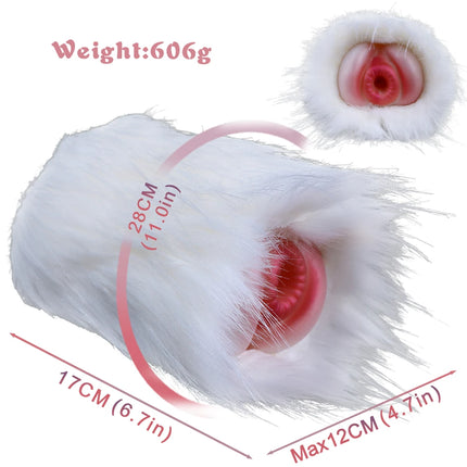 SMMQ Fantasy Animal Fur Masturbator Dual Hole Masturbation Cup Realistic Vaginal Pocket Male Masturbation Adult Toy