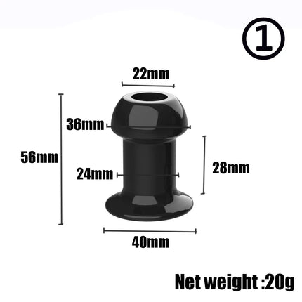 Hollow Anal Plug with Removable Cap Silicone Tunnel Butt Plug Anal Dilator Stretching Adult Sex Toy for Men Women Gay Fetish