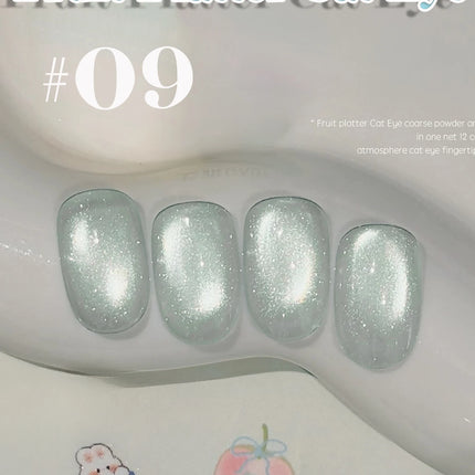 TC 12-Color Cat Eye Magnetic Gel Nail Polish 10ml Full Coverage Vernis Semi Permanent Super Gorgeous Nail Manicure Varnish Gel