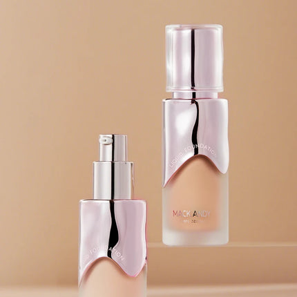 MACKANDY Ceramide Plant Extract Foundation For Full Coverage Long-Lasting Wear Natural Matte Finish Skin-Nourishing Makeup
