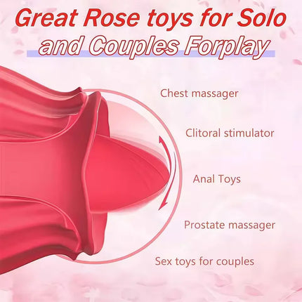 Powerful Suction Clitoral Stimulator - IPX7 Waterproof Rose Toy, Long Battery & Ultra Quiet, G-Spot & Oral Vibration for Women