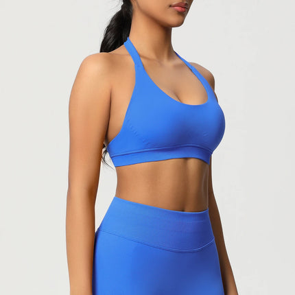 Women Sports Bra Seamless Halter Clothes Push-up Vest Brassiere Gym Top Backless Fitness Yoga Workout Running Underwear