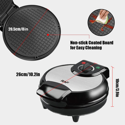 Electric Waffle Cone Maker 1200W Thin Waffle Ice Cream Bowl Egg Roll Machine Smart Control Non-stick Plates with Shaper Roller