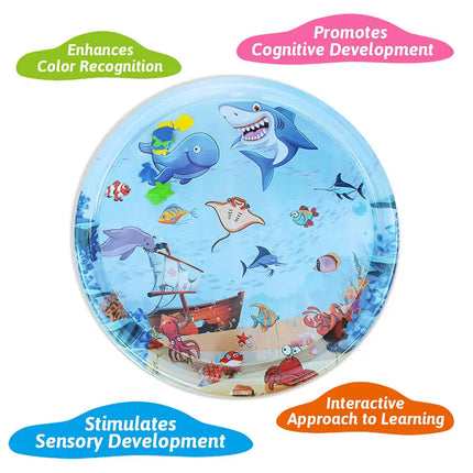 Water Sensory Play Mat Thickened Inflatable Water Mat For Cat And Dog Pet Playmat With Fish Sea Ocean Theme Sensory Toy Water