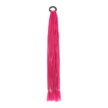 Braided Ponytail Extension Synthetic Colorful Hair Extension For Women 24inch Rainbow Hair Braids Extensions