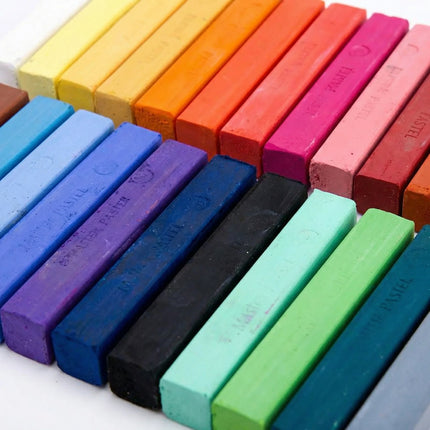 Marie's Color Chalk 12/24/36/48 Colors Chalk Painting Pink Professional Pastel Stick Brush Board Newspaper Painting Supplies