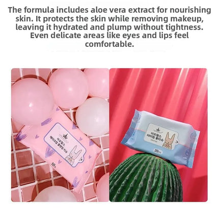 Disposable Portable Makeup Remover Wipes Three-in-One Deep Cleansing Affordable 10 Pieces Set Convenient Travel Size