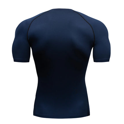 Compression T Shirt Men Summer Sportswear Running T-shirt Elastic Quick Dry Sport Tops Tee Athletic Gym Workout Shirts Men