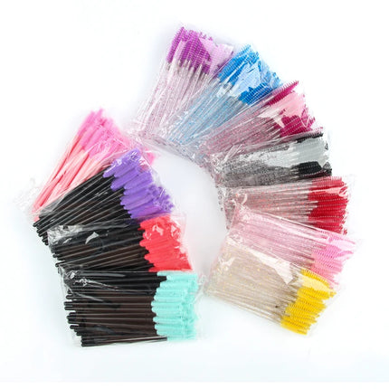 SHIDISHANGPIN 5/25/50 Pc Eyelash Brushes Makeup Brushes Mascara Wands Applicator Spoolers Eye Lashes Cosmetic Brush Makeup Tools